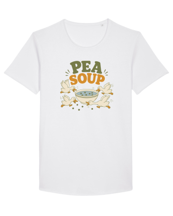 Ratele si mazarea. Funny Duck Pun Humor Design Featuring Pea Soup White
