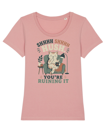 Funny Orange Cat and Coffee Humor for Introverts and Quiet Morning Lovers Canyon Pink