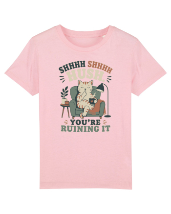 Funny Orange Cat and Coffee Humor for Introverts and Quiet Morning Lovers Cotton Pink