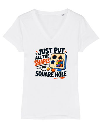 Gaura potrivita. Shape Sorter Humor Design for Engineers IT Workers and Pro White