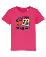 Gaura potrivita. Shape Sorter Humor Design for Engineers IT Workers and Pro Tricou mânecă scurtă  Copii Mini Creator