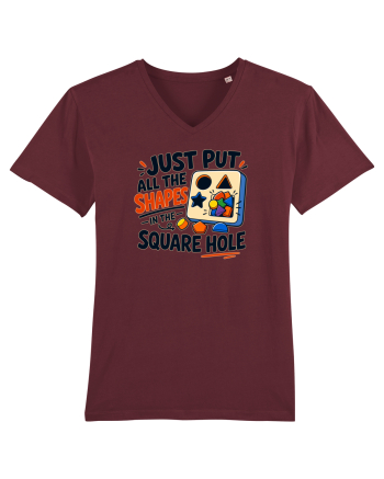 Gaura potrivita. Shape Sorter Humor Design for Engineers IT Workers and Pro Burgundy