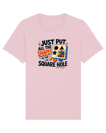Gaura potrivita. Shape Sorter Humor Design for Engineers IT Workers and Pro Cotton Pink