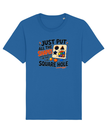 Gaura potrivita. Shape Sorter Humor Design for Engineers IT Workers and Pro Royal Blue