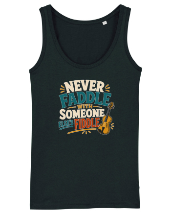 Nu te juca cu vioara. Funny Fiddle Player Design for Bluegrass Folk  Black
