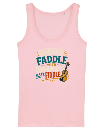 Nu te juca cu vioara. Funny Fiddle Player Design for Bluegrass Folk  Cotton Pink