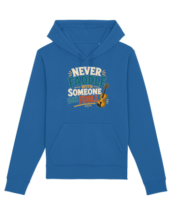 Nu te juca cu vioara. Funny Fiddle Player Design for Bluegrass Folk  Royal Blue