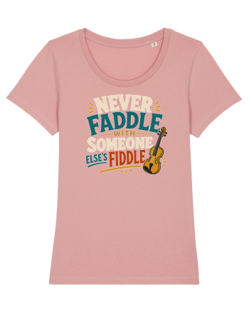 Nu te juca cu vioara. Funny Fiddle Player Design for Bluegrass Folk  Canyon Pink