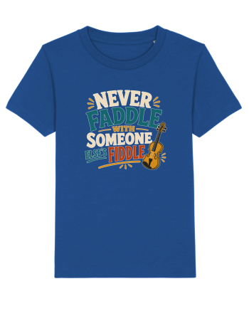 Nu te juca cu vioara. Funny Fiddle Player Design for Bluegrass Folk  Majorelle Blue