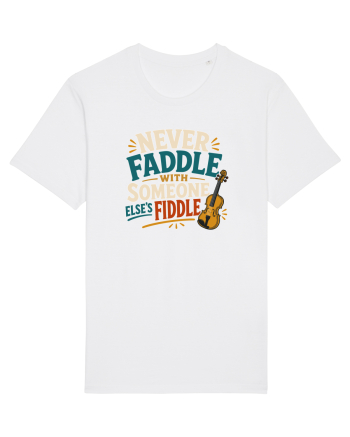 Nu te juca cu vioara. Funny Fiddle Player Design for Bluegrass Folk  White