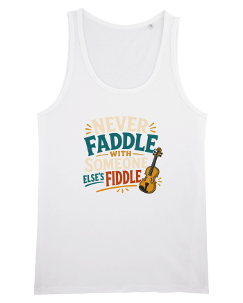 Nu te juca cu vioara. Funny Fiddle Player Design for Bluegrass Folk  White