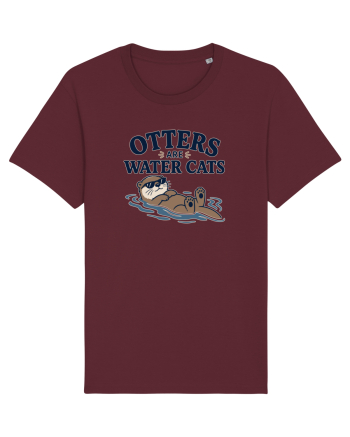 Vidrele sunt pisicile de apa. Funny Otter Lover Design for Animal Lovers Burgundy