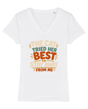 Cu pisici. Funny Cat Owner Humor Design for Cat Lovers and Pet Parents White