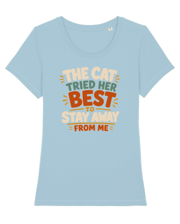 Cu pisici. Funny Cat Owner Humor Design for Cat Lovers and Pet Parents Sky Blue