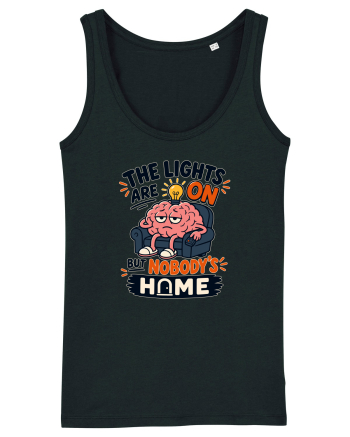 Nu-s acasa. Funny Brain Fog Humor Design for Introverts Office Workers Black