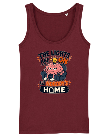 Nu-s acasa. Funny Brain Fog Humor Design for Introverts Office Workers Burgundy