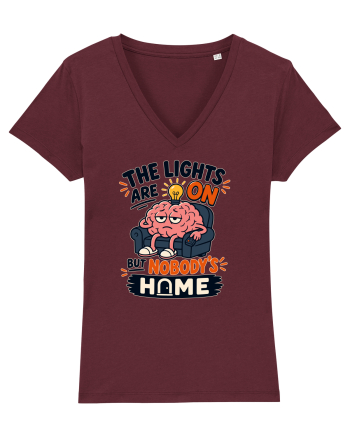 Nu-s acasa. Funny Brain Fog Humor Design for Introverts Office Workers Burgundy
