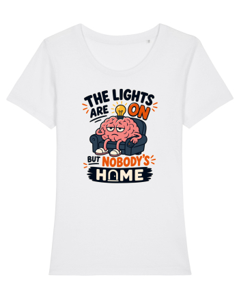 Nu-s acasa. Funny Brain Fog Humor Design for Introverts Office Workers White