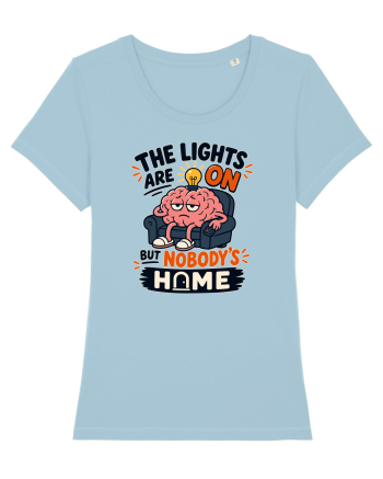 Nu-s acasa. Funny Brain Fog Humor Design for Introverts Office Workers Sky Blue