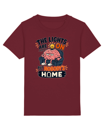 Nu-s acasa. Funny Brain Fog Humor Design for Introverts Office Workers Burgundy