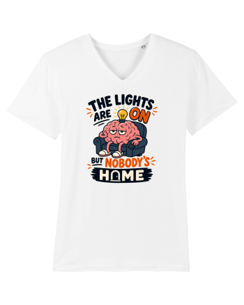 Nu-s acasa. Funny Brain Fog Humor Design for Introverts Office Workers White