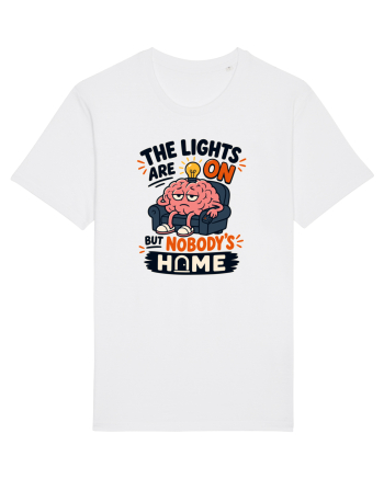 Nu-s acasa. Funny Brain Fog Humor Design for Introverts Office Workers White