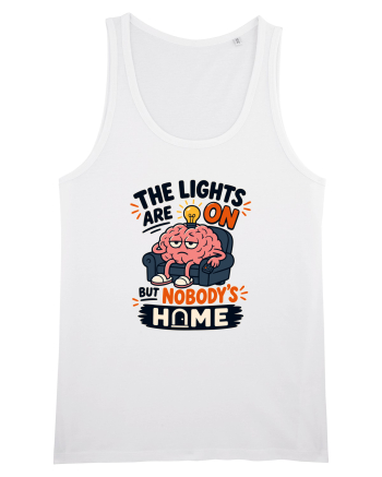 Nu-s acasa. Funny Brain Fog Humor Design for Introverts Office Workers White
