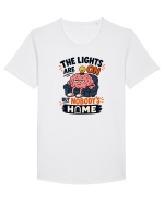 Nu-s acasa. Funny Brain Fog Humor Design for Introverts Office Workers Tricou mânecă scurtă guler larg Bărbat Skater