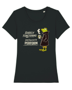 Barely Functioning Still Expected To Perform – Broasca pe Cafea Tricou mânecă scurtă guler larg fitted Damă Expresser