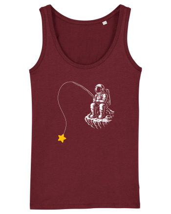 Astronaut Fishing For A Star – Pescuind Printre Stele Burgundy