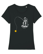 Astronaut Fishing For A Star – Pescuind Printre Stele Tricou mânecă scurtă guler larg fitted Damă Expresser
