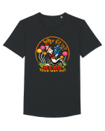 Why Fit In? Read Your Way Out – Book Lover Design Tricou mânecă scurtă guler larg Bărbat Skater
