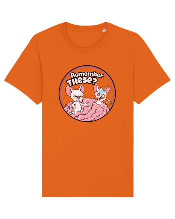 Remember These? Nostalgic Ironic Cartoon Mice Bright Orange