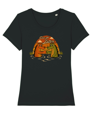See Ya Later Alligator – Funny Crocodile Friendship Design Black