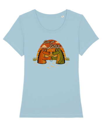 See Ya Later Alligator – Funny Crocodile Friendship Design Sky Blue