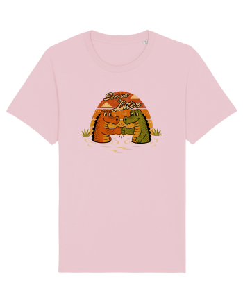 See Ya Later Alligator – Funny Crocodile Friendship Design Cotton Pink