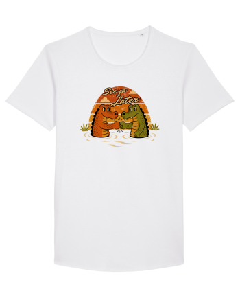 See Ya Later Alligator – Funny Crocodile Friendship Design White