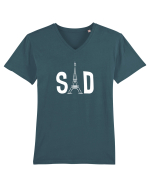 Sad (white) Tricou mânecă scurtă guler V Bărbat Presenter