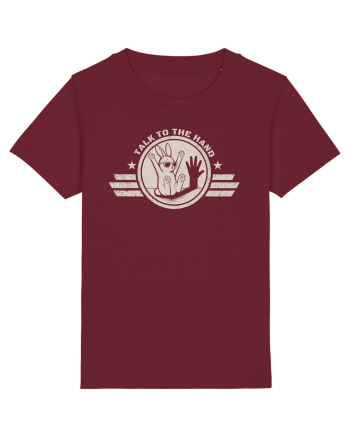 Talk To The Hand – Funny Bunny Design Burgundy