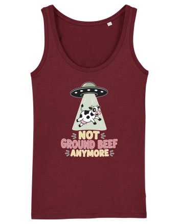UFO si Vacile. Not Ground Beef Anymore UFO Cow Alien Abduction Funny Farm Burgundy