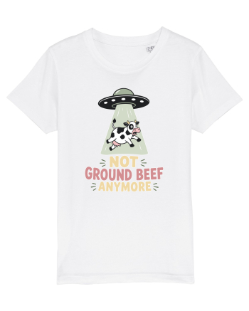 UFO si Vacile. Not Ground Beef Anymore UFO Cow Alien Abduction Funny Farm White