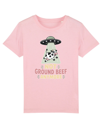 UFO si Vacile. Not Ground Beef Anymore UFO Cow Alien Abduction Funny Farm Cotton Pink