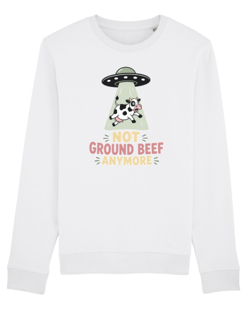 UFO si Vacile. Not Ground Beef Anymore UFO Cow Alien Abduction Funny Farm White