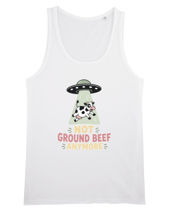 UFO si Vacile. Not Ground Beef Anymore UFO Cow Alien Abduction Funny Farm White