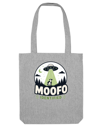 Moofo Identified Funny UFO Cow Alien Abduction Retro Sci Fi Humor Heather Grey