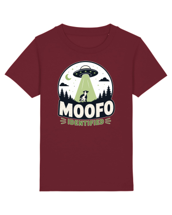 Moofo Identified Funny UFO Cow Alien Abduction Retro Sci Fi Humor Burgundy