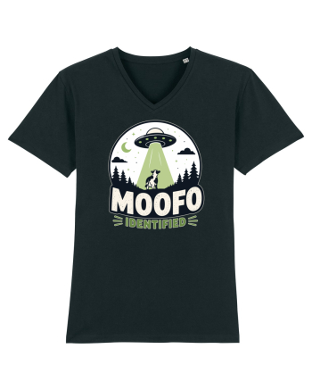 Moofo Identified Funny UFO Cow Alien Abduction Retro Sci Fi Humor Black