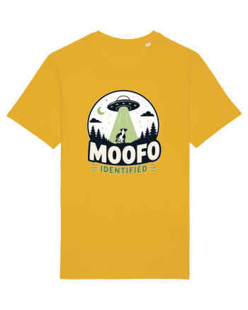 Moofo Identified Funny UFO Cow Alien Abduction Retro Sci Fi Humor Spectra Yellow