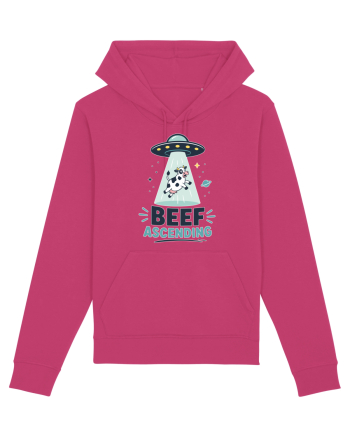 Beef Ascending Funny UFO Cow Alien Abduction Retro Sci Fi Humor Raspberry