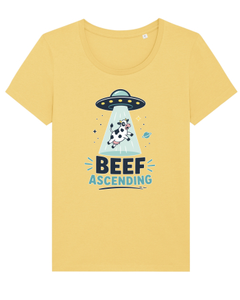 Beef Ascending Funny UFO Cow Alien Abduction Retro Sci Fi Humor Jojoba